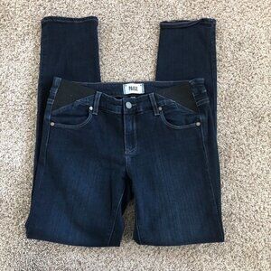 Paige Skyline Skinny Dark Wash Blue Jeans